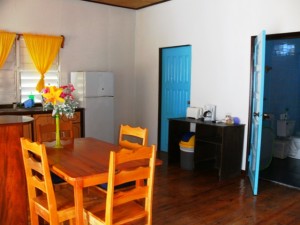 kitchen to bathroom
