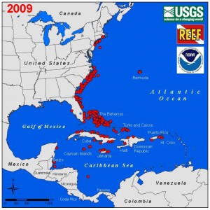 map of lionfish invasion