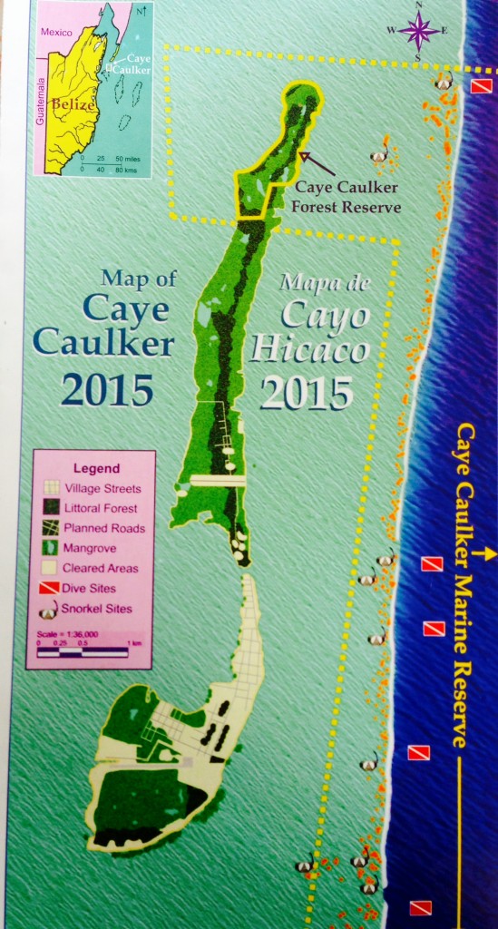 Map of Caye Caulker Island